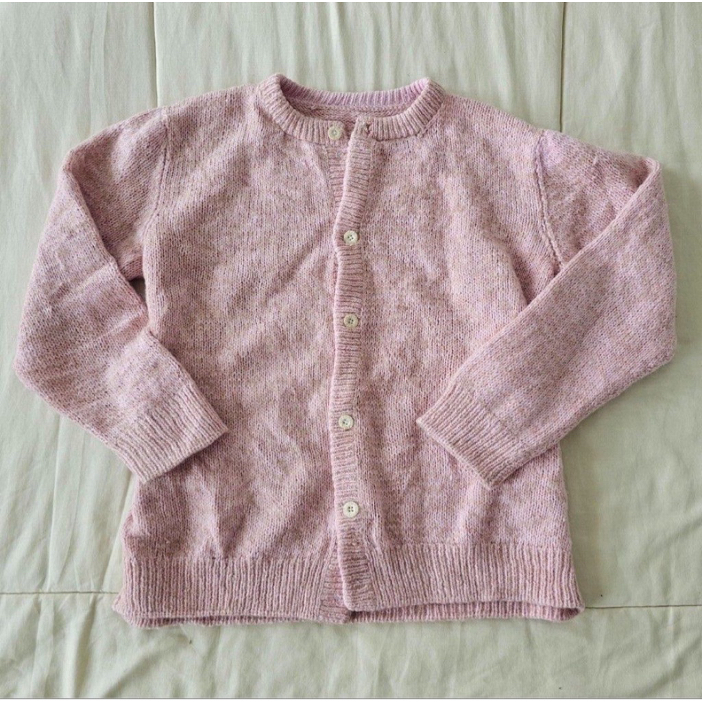 Baby Pink Cardigan (Luaran Rajut)