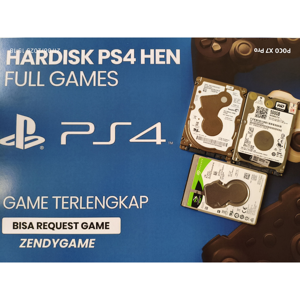 HARDISK PS4 HEN 500 GB + PKG / FILE MASTER PS4 HEN | HDD GAME PS4 HEN COCOK UNTUK RENTAL PS | SEMUA 