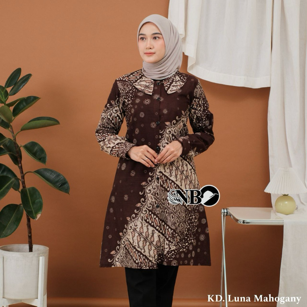 Tunik Batik Wanita Modern | Atasan Fashion Muslim Wanita Tunik | Baju Batik Wanita Terbaru