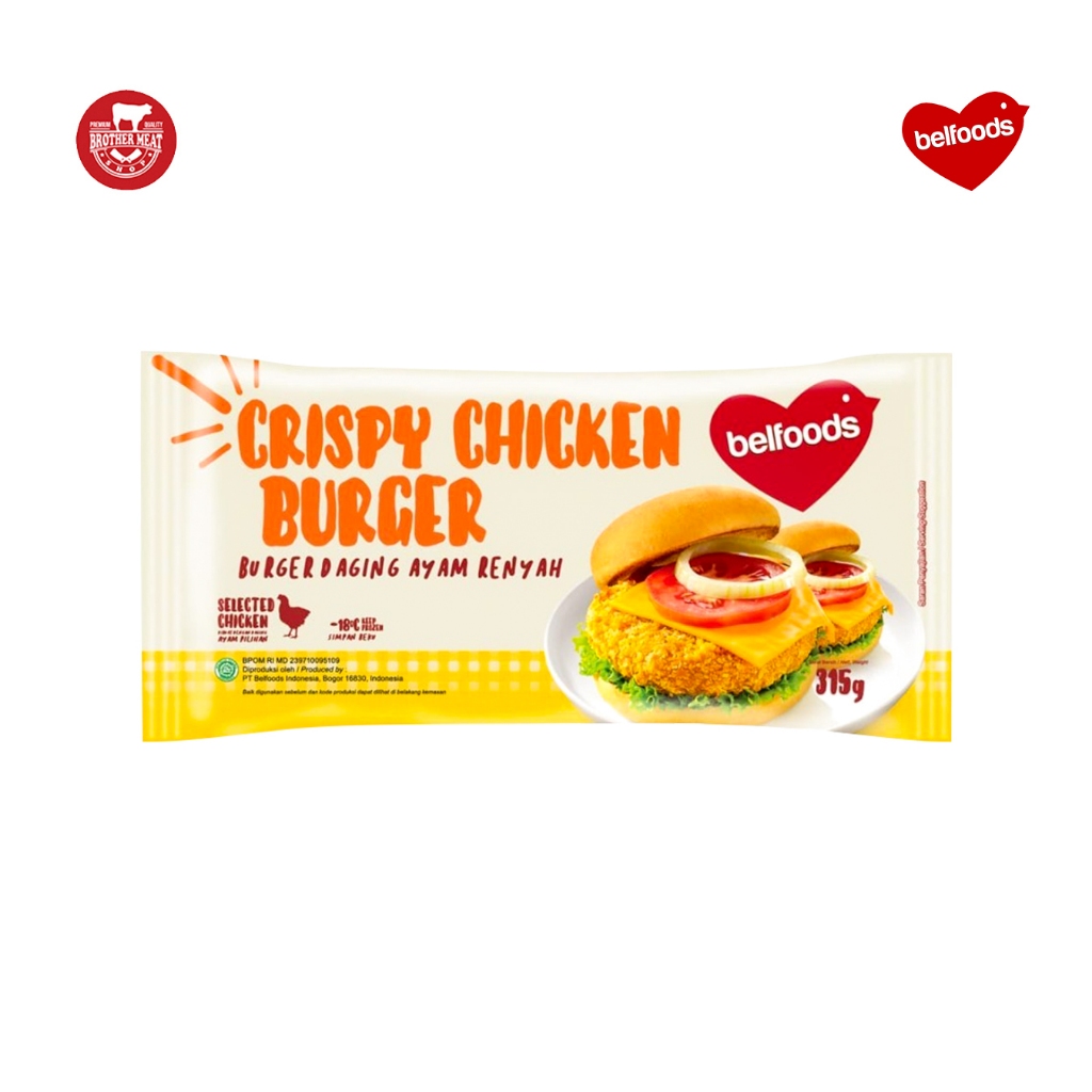 

Belfoods Crispy Chicken Burger 315gr / Burger Ayam Krispi - Brothermeatshop