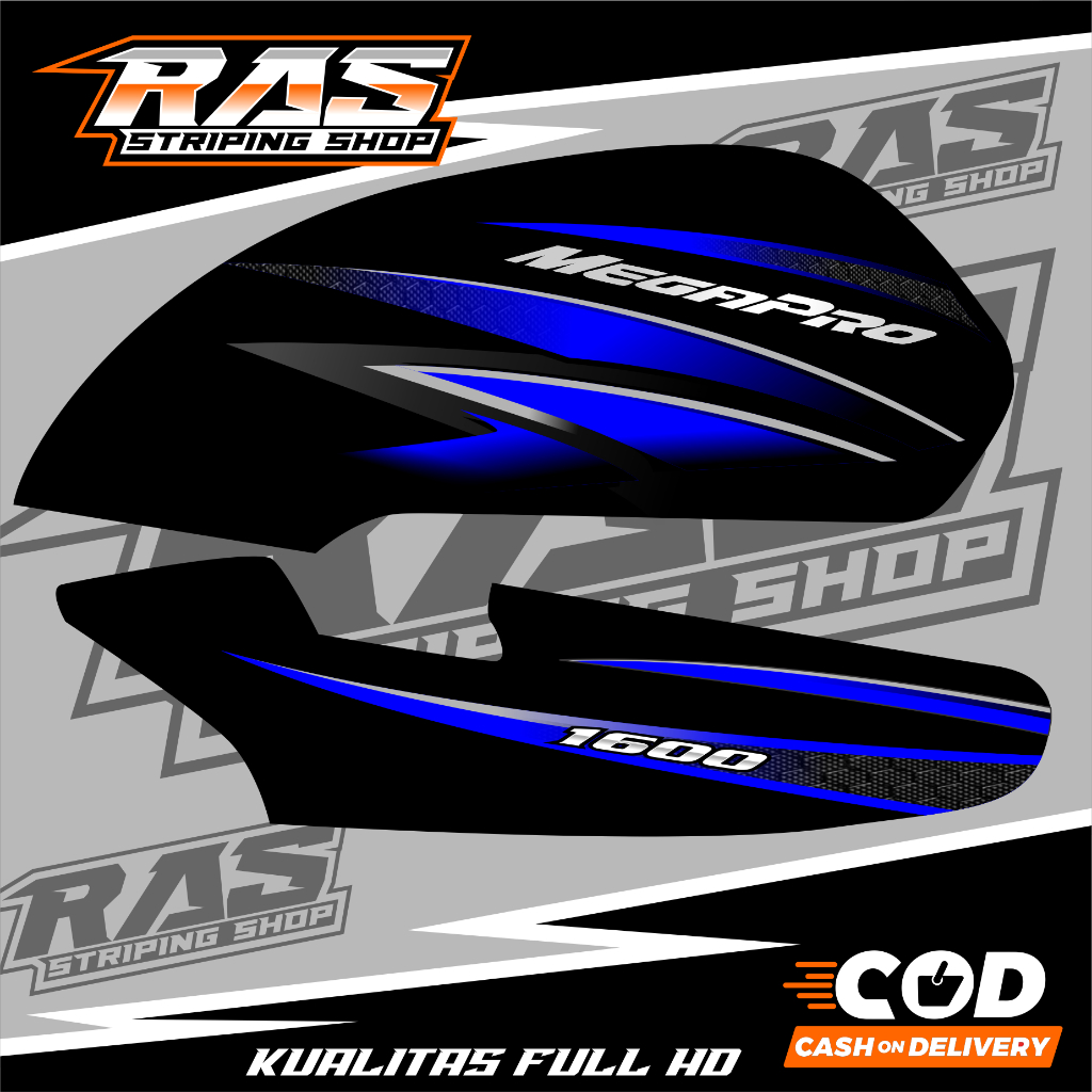 striping les stiker megapro hiu custom variasi - striping mp hiu herex- striping megapro hiu