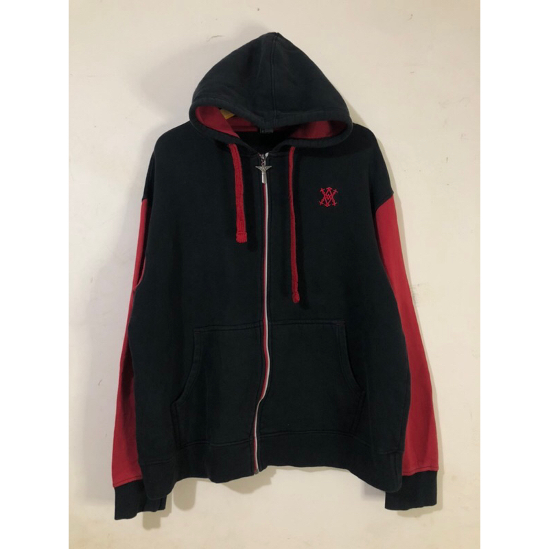 Avirex Small Logo Varsity Hoodie Vintage 90s