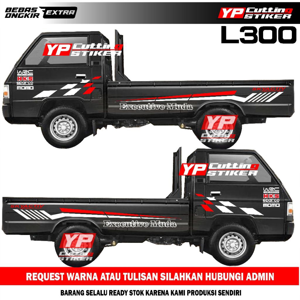 Sticker mobil pickup l300 grand max carry dll executive muda sticker mobil pickup l300 stiker mobil 