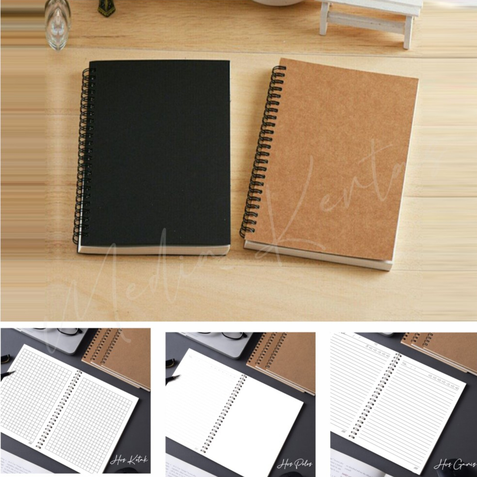 

Notebook Jurnal Hvs A5 Garis/Line Kotak/Grid Titik/Dotted Polos Buku Diary Buku Catatan Murah
