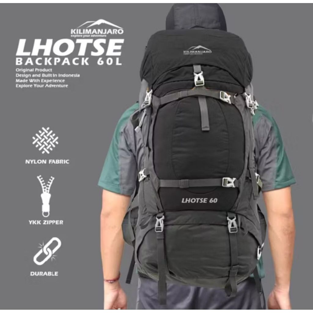 Tas Gunung Kilimanjaro Lhotse 60+5 L - Tas Ransel Kilimanjaro LHOTSE