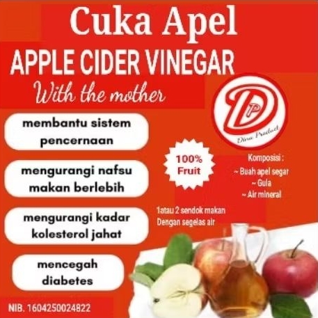 

DinaProduct Cuka Apel 100% Handmade With Mother 200ml