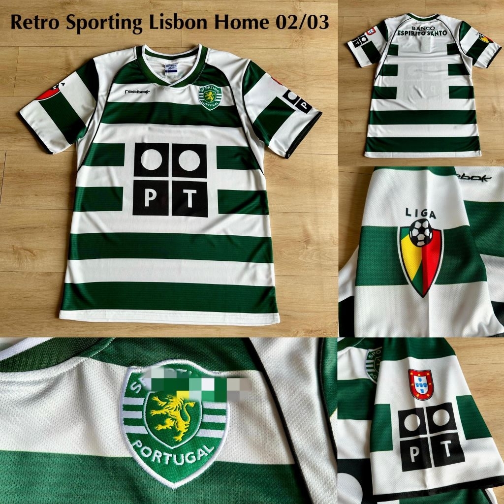 (RETRO) JERSEY SPORTING LiSBON HOME 2002 2003 KLASIK GO GRADE ORI
