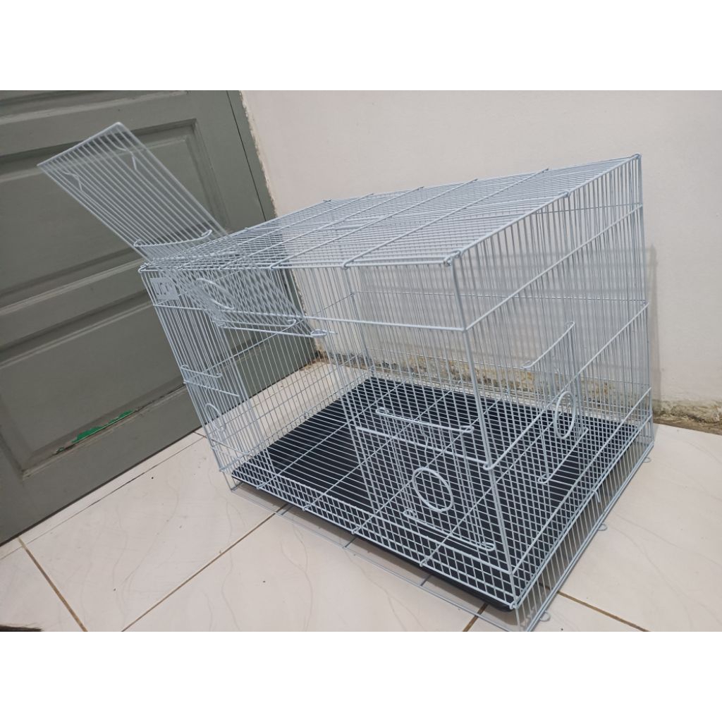 Colour Warna Putih White Kandang Lucky Promo 60 x 42 x 42  Pet Cage Hewan Sangkar Kurungan anabul Ku