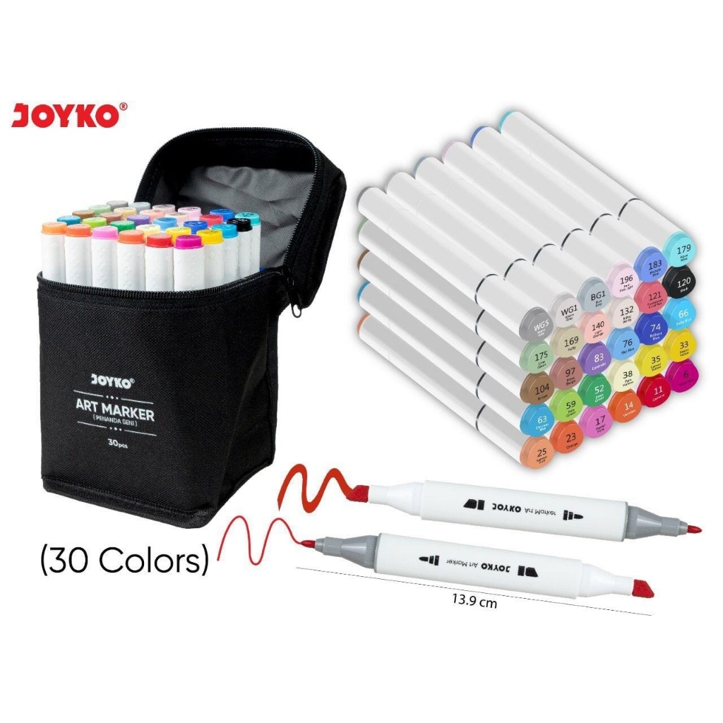 

Joyko Art Marker Isi 30 warna