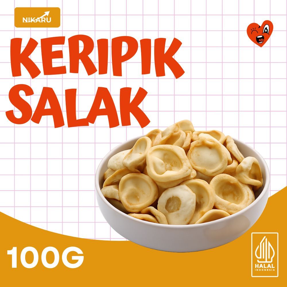

KERIPIK SALAK NIKARU RENYAH SEHAT CRISPY OLEH OLEH KRIPIK BUAH SALAK MALANG RENYAH HALAL 100G