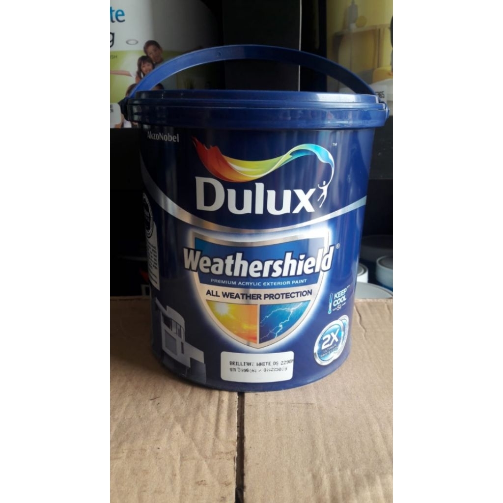 Cat tembok luar Eksterior Dulux Weathershield 2290 Brilliant White - Putih