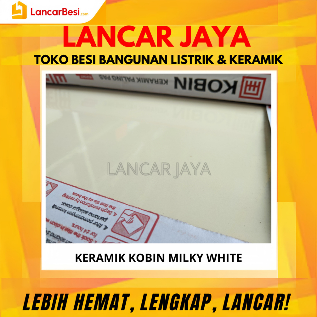 Keramik Lantai Milky White 50x50 Kobin Hanya Untuk Area Jogja & Sekitarnya