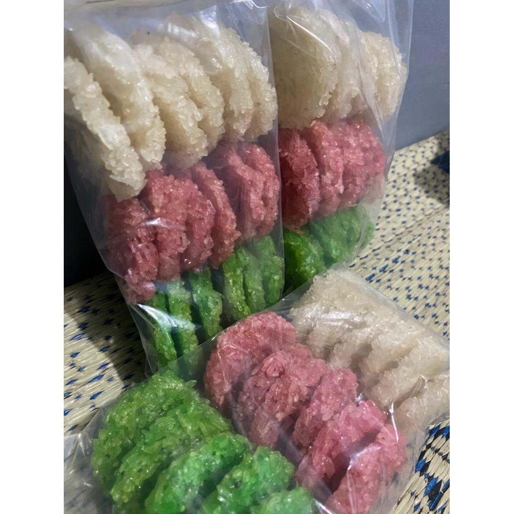 

Rengginang Mentah Ketan Asli Siap Goreng- Varian Rasa - Bawang Gurih - Bawang Trasi - Manis - Isi 18 biji - 150 gram