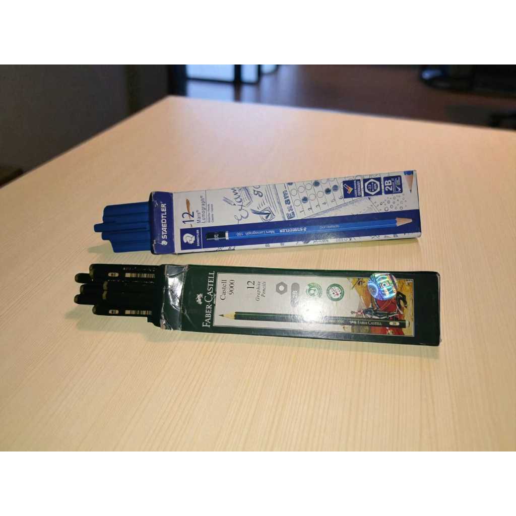 

(PAKET HEMAT) Pensil 2B Faber Castl dan Pensil Steadtler Original (1 pack isi 12 pensil)