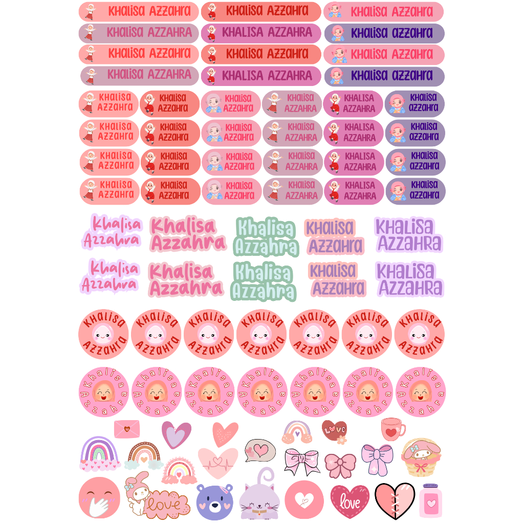 

Stiker Nama Anak / Sticker Vinyl nama ANAK