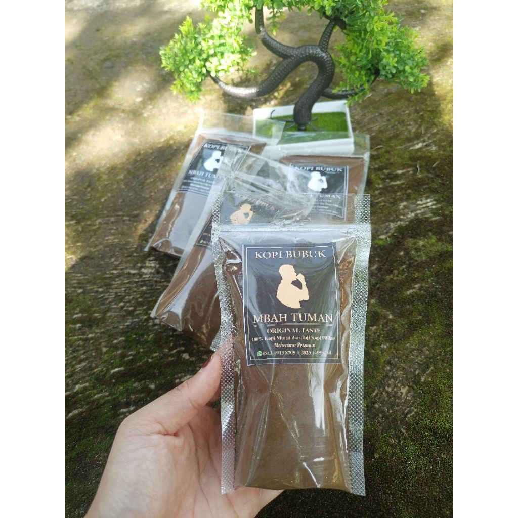 

kopi bubuk hitam Mbah tuman