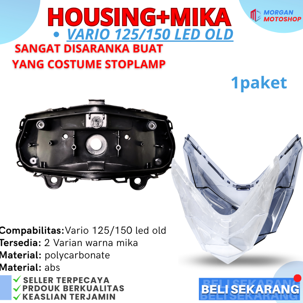 PAKET MIKA STOPLAMP+HOUSING REFLEKTOR VARIO 125/150 LED OLD HOUSING VARIO MIKA STOPLAMP VARIOLED Old