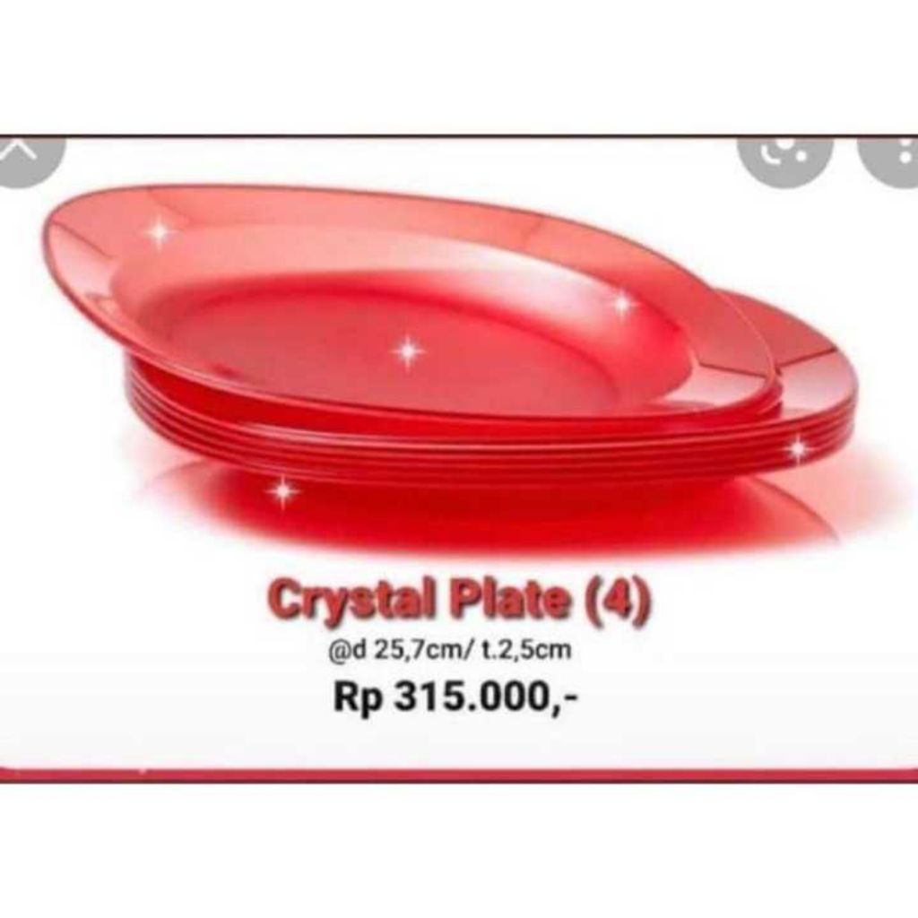Tupperware plate/piring makan 1set (4,,pcs)