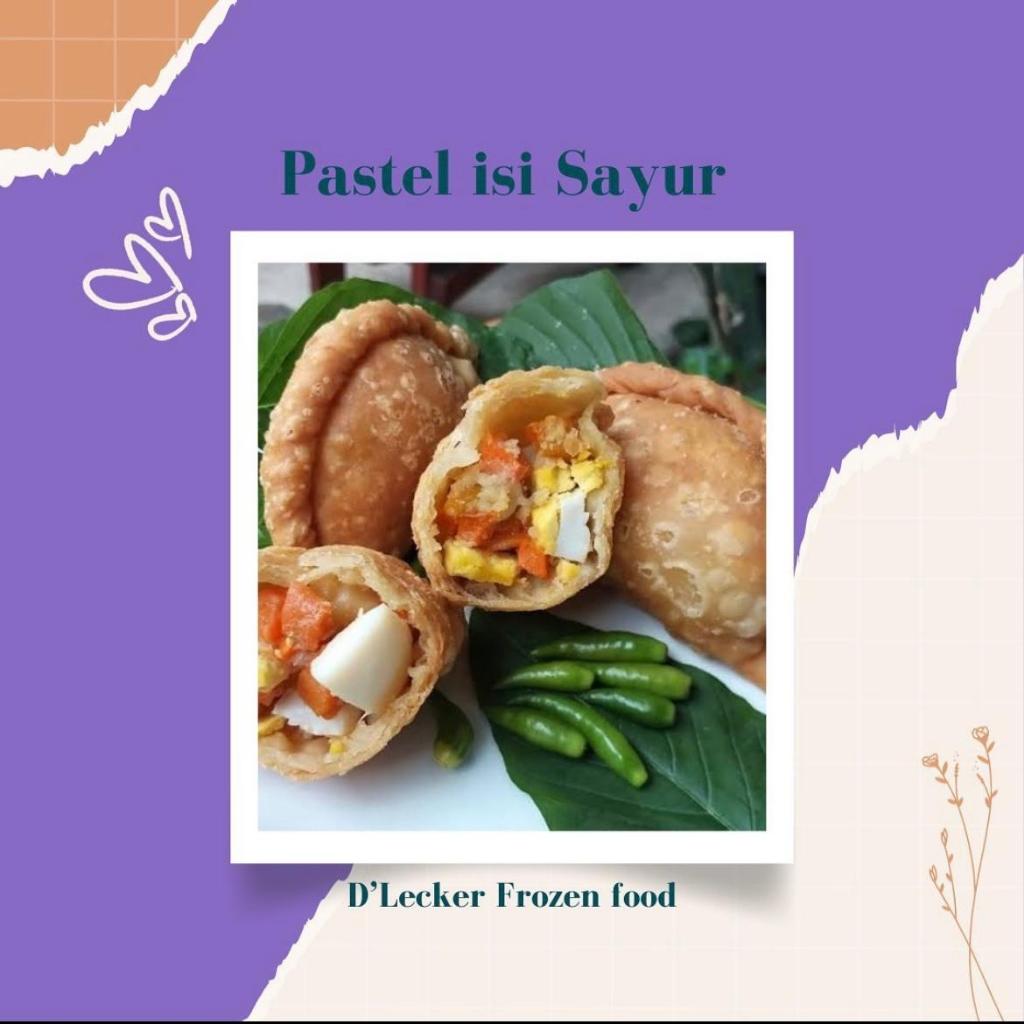 

D'Lecker Pastel Isi Sayur Wortel Kentang Ayam Suwir & Telur Rebus 12 Pcs Halal BPOM Cita Rasa Gurih Beku Frozen Food