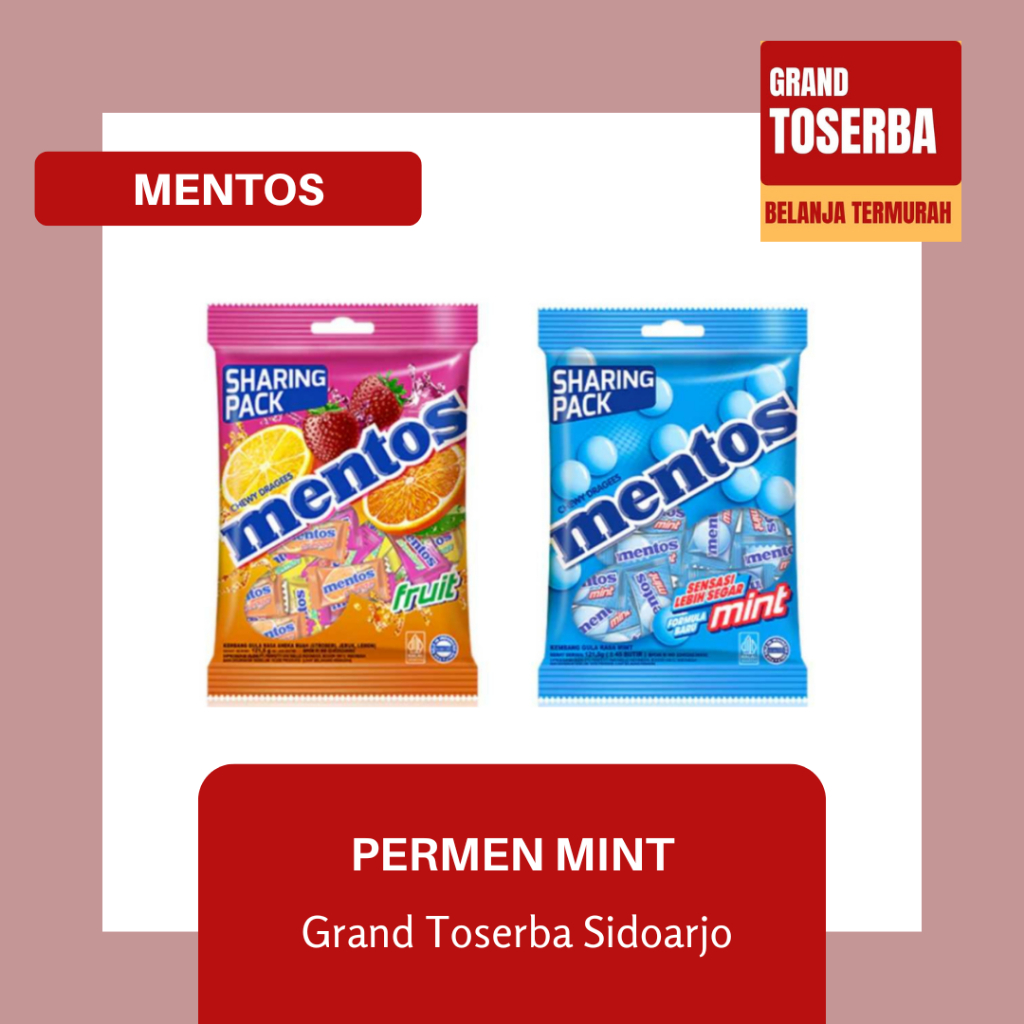 

MENTOS FRESH ACTION 84g & FRUIT 135g / PERMEN MINT SENSASI SEGAR