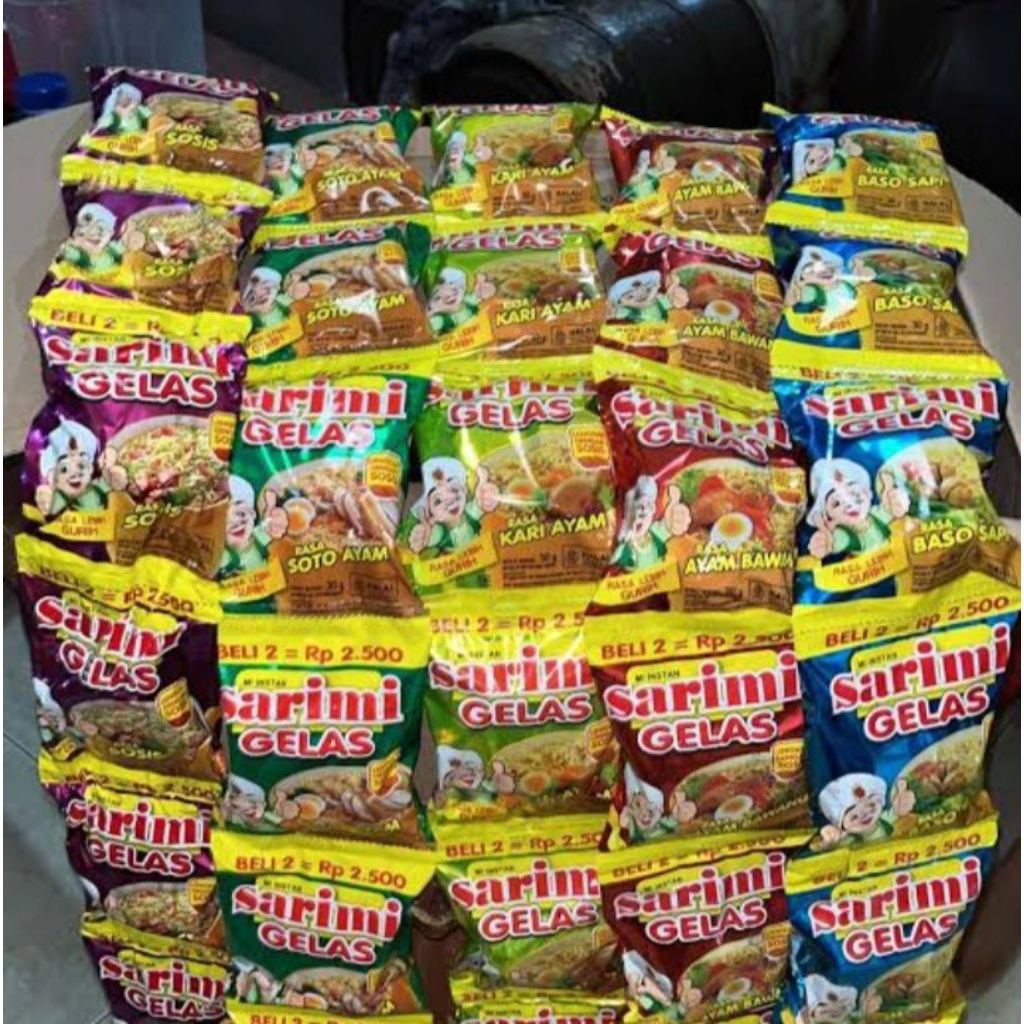 

SARIMI/ MI GELAS /1 RENCENG ISI 10 PCS/Sarimi Gelas Mie Gelas Instant 1 Renceng 10 Sachet 30 Gr Instan