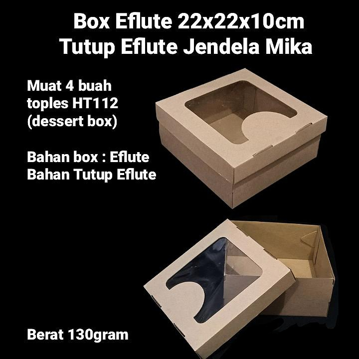 

Box Eflute Box Hampers Parcel Tutup Jendela Mika Box Hampers Ukuran 22x22x10cm