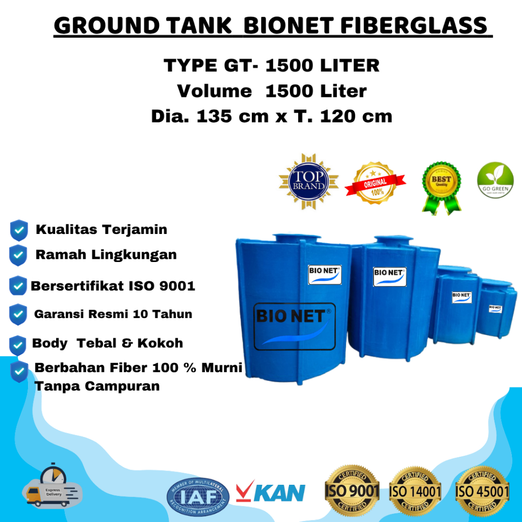 Groundtank, GWT, Toren Air BIONET 1500 Liter