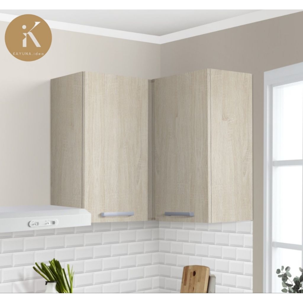 KAYUNA.idea Denver Kitchen Set CCD 915 Kayu Sudut Lemari Dapur Lemari Kabinet Dapur Rak Dapur Atas M