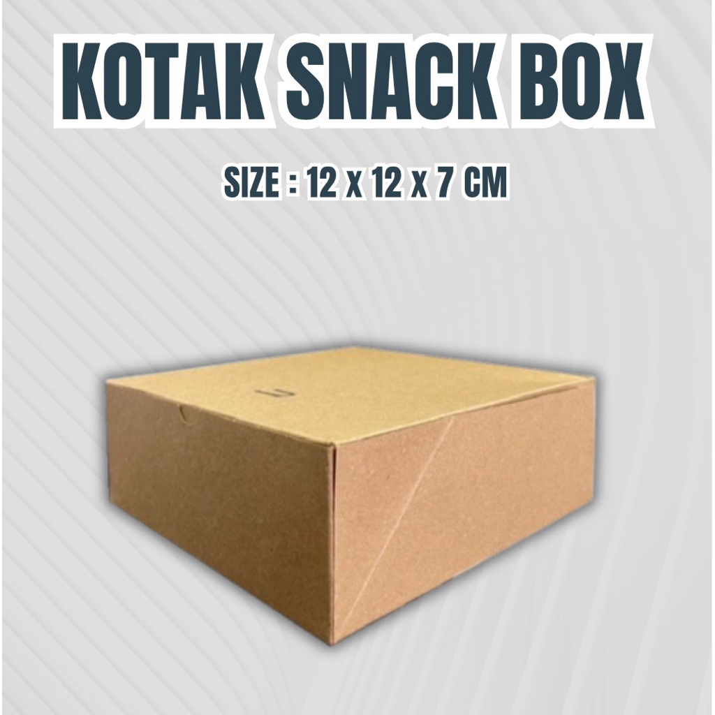 

Kemasan 12 x 12 x 7 cm Dus Snack Kotak Kemasan Polos TERMURAH non laminasi