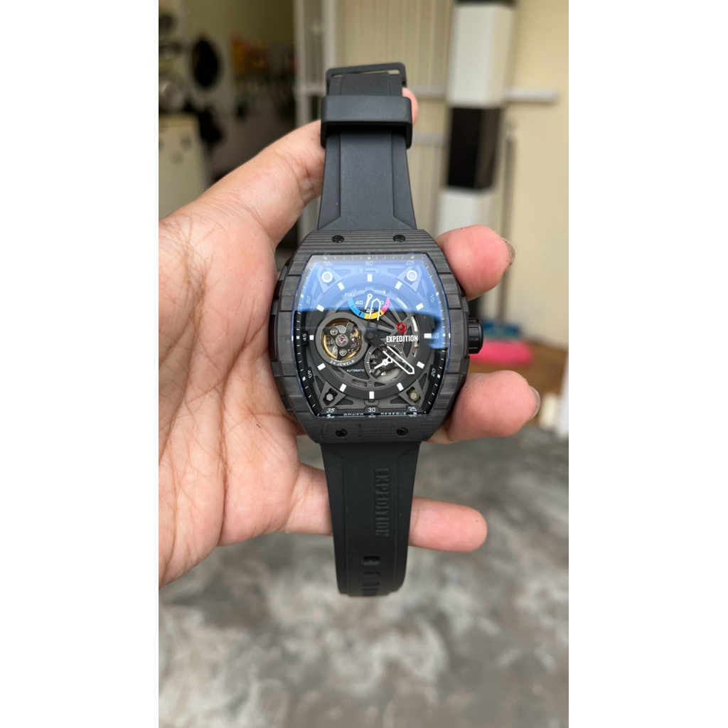 Jam Tangan Pria Expedition 6782M Carbon Automatic Limited Edition