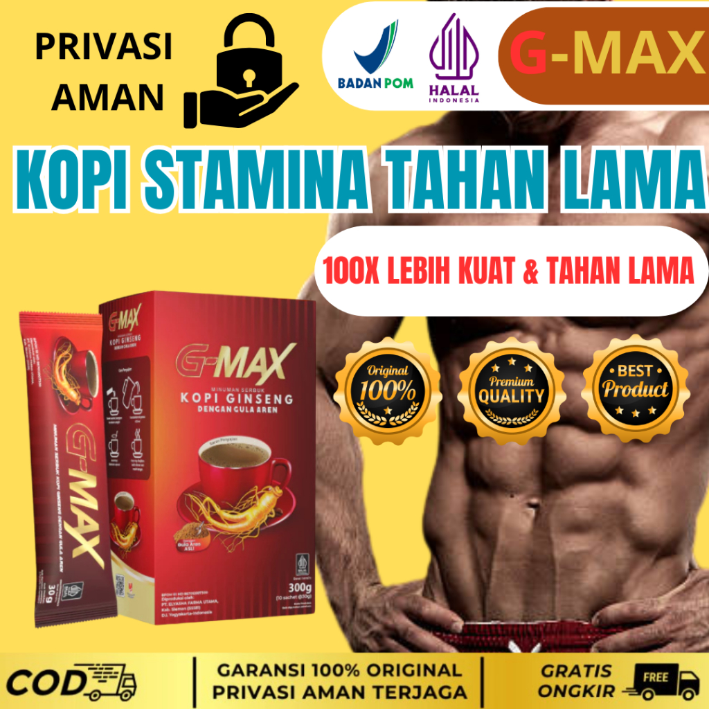 

RB G-max Kopi Gingseng Penambah Stamina Pria Ketahanan Kuat Tahan Lama Seperti Kopi Gatot Kaca Bpom
