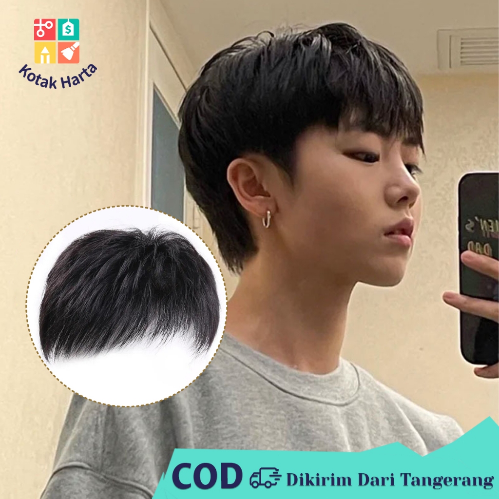 Rambut Palsu Pria Botak Penutup Botak Pria Toupee Botak Depan Pria Tutup Botak Pria Wig Botak