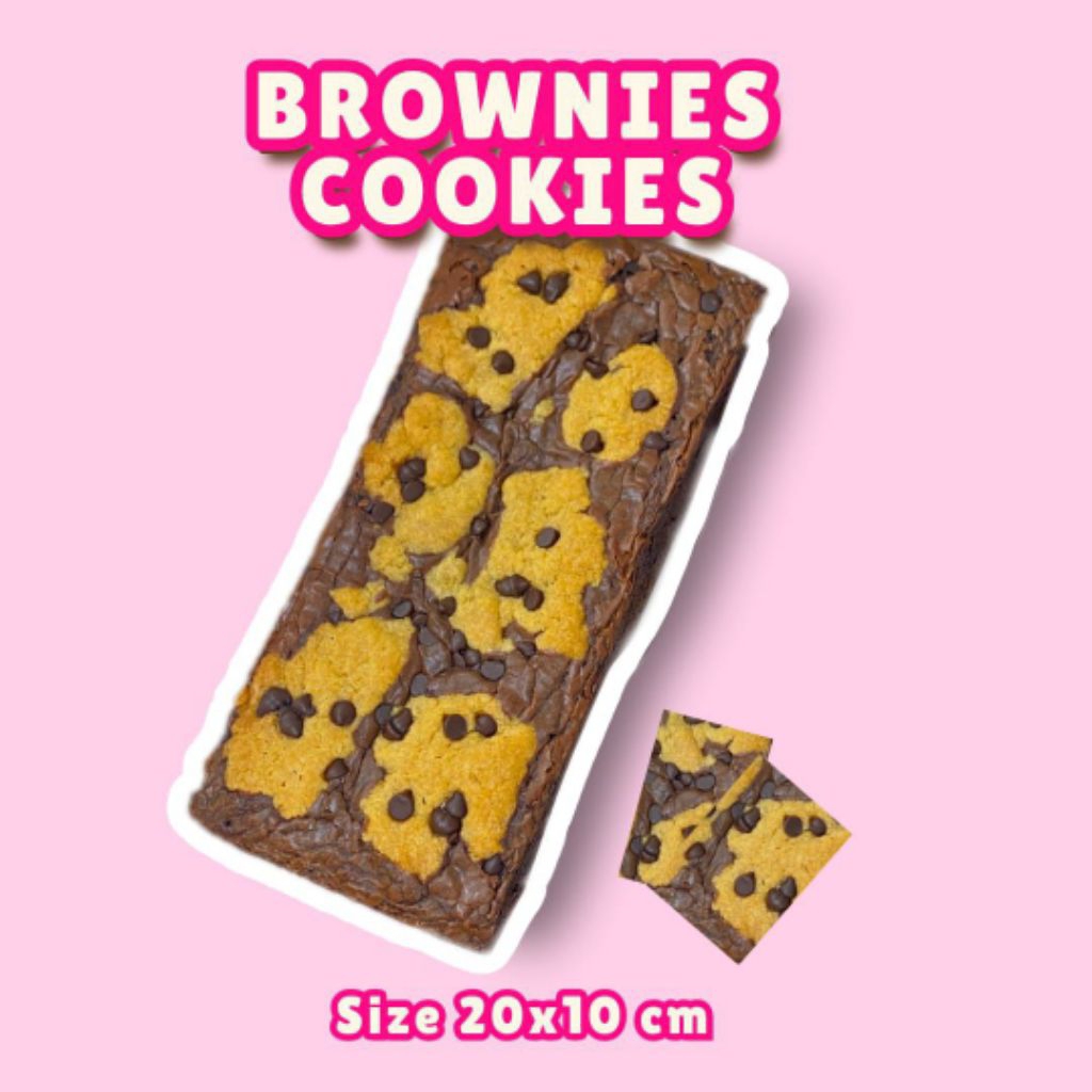 

Brookies Fudgy Brownies / Brownies Panggang ukuran 20x10cm