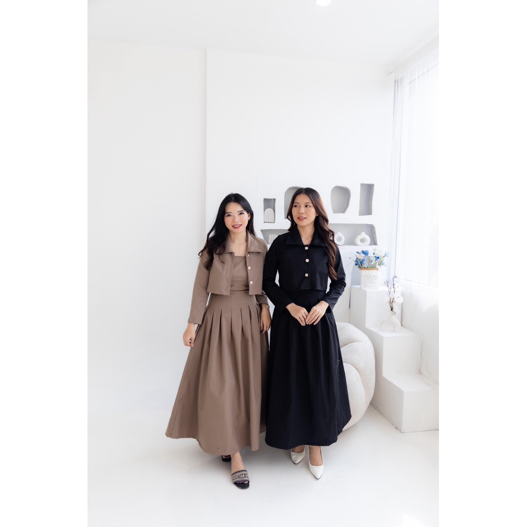 LOVIND Patricia Setelan Dress Panjang + Blazer  Wanita