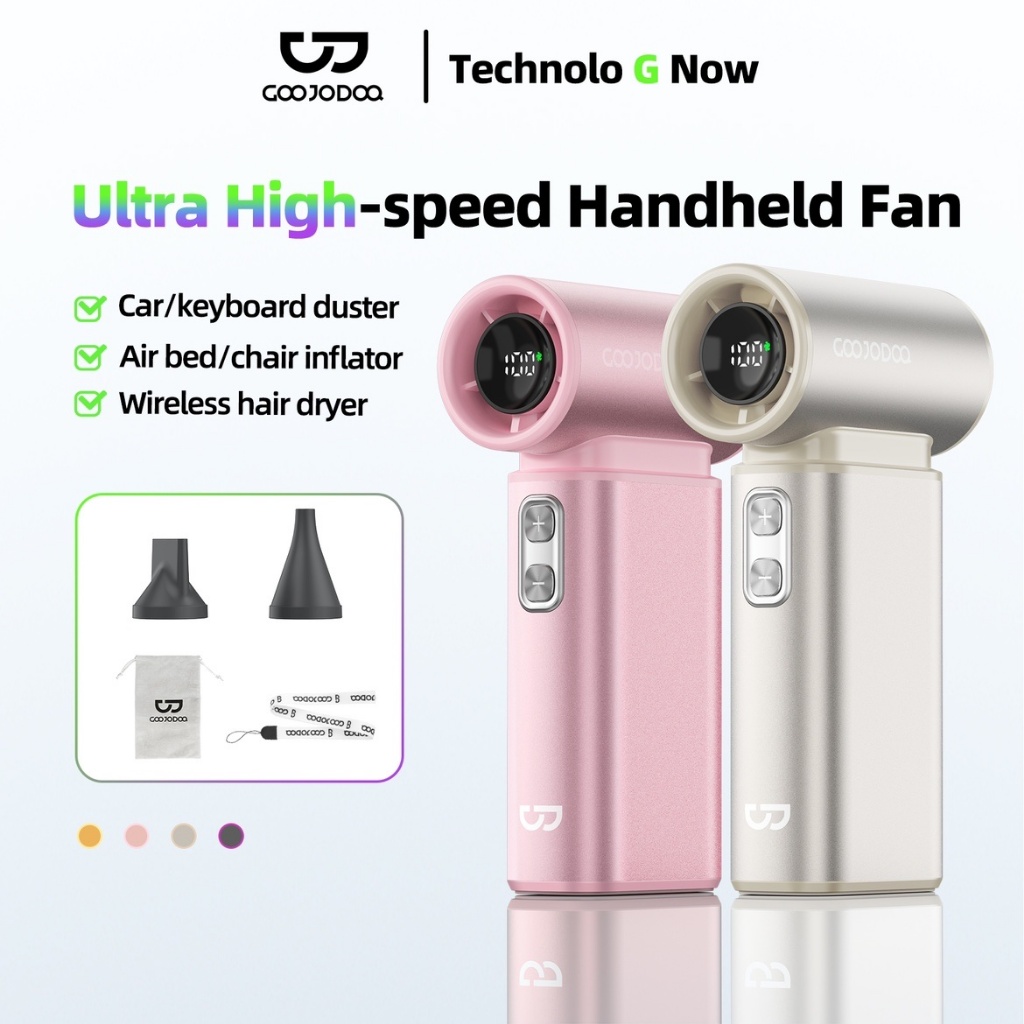 Goojodoq GFS009 Ultra High Speed ​​Kipas 6000mAh 3-in-1 Kipas Hapus debuKipas