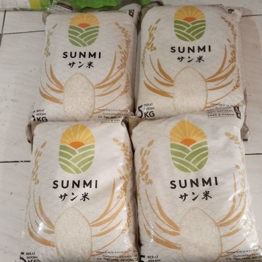

Beras merek Sunmi bundling 4x5kg -free ongkir