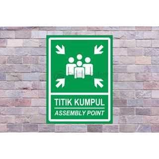 Rambu titik kumpul  - Plat Alumunium 1.2mm
