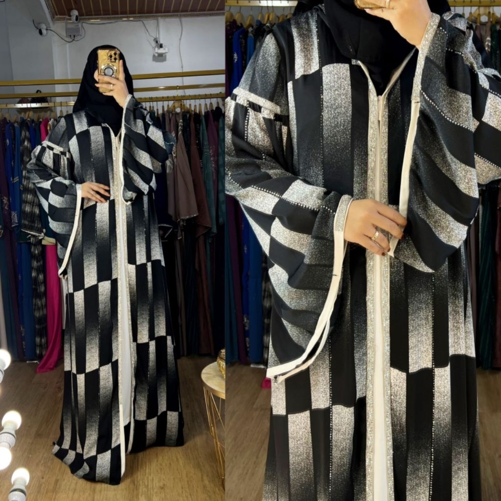 Abaya Inner Outer Original Mesir Model Hudi Premium