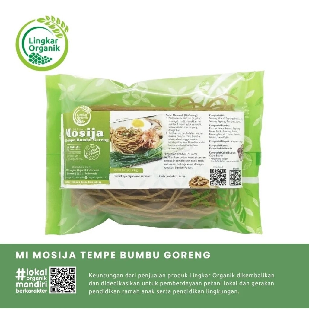 

Mie Tempe Bumbu Goreng Mosija - Gluten Free - Lingkar Organik / Nora Healthy Food