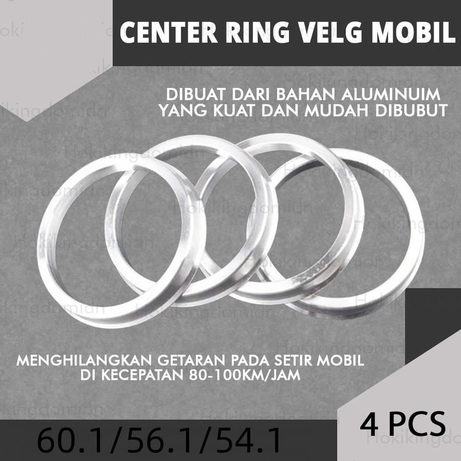 RING CENTER - CENTRING VELG ISI 4 PCS (MENGHILANGKAN GETARAN PADA SETIR MOBIL DI KECEPATAN 80-100KM/