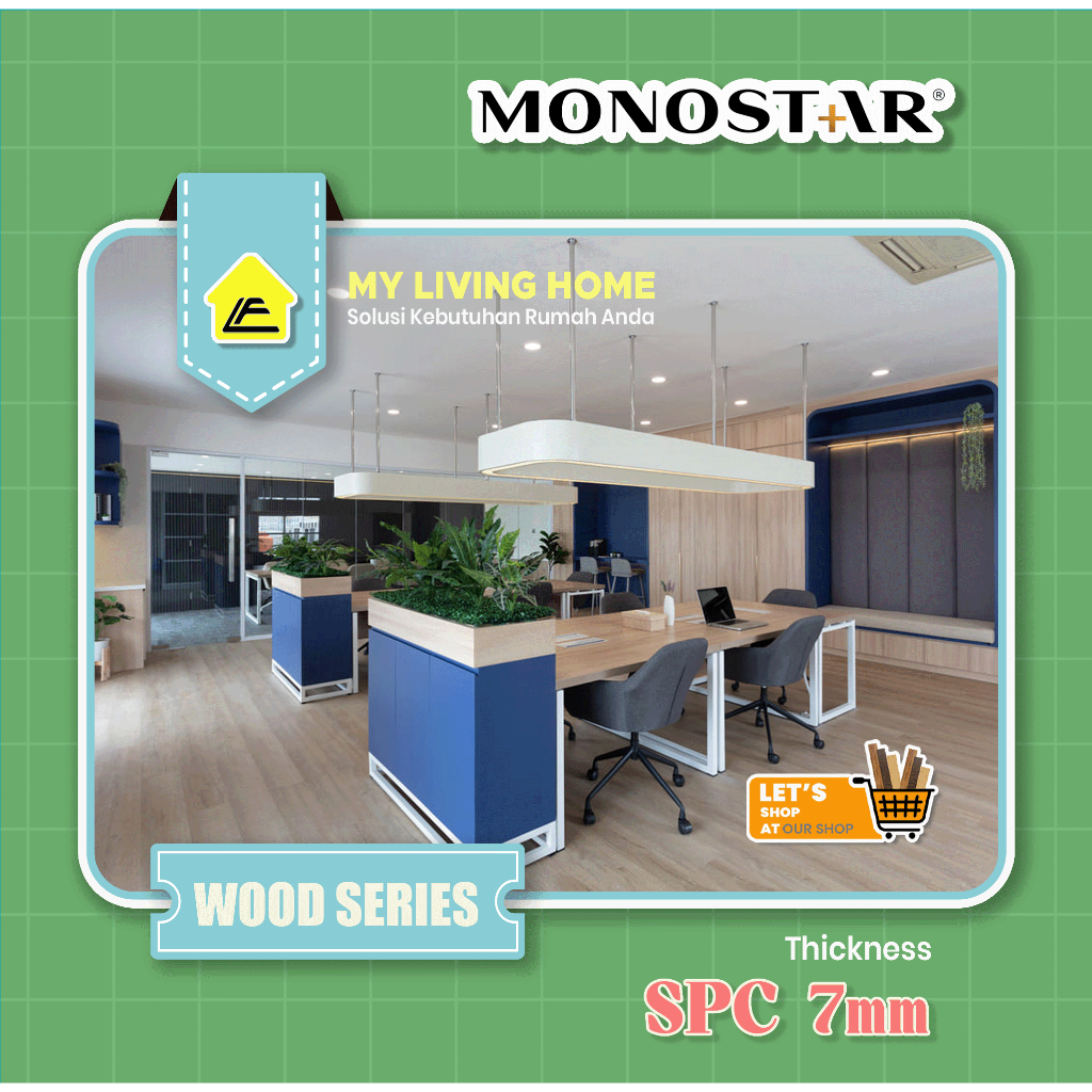 Lantai SPC MONOSTAR 7mm Woodgrain | WOODSERIES
