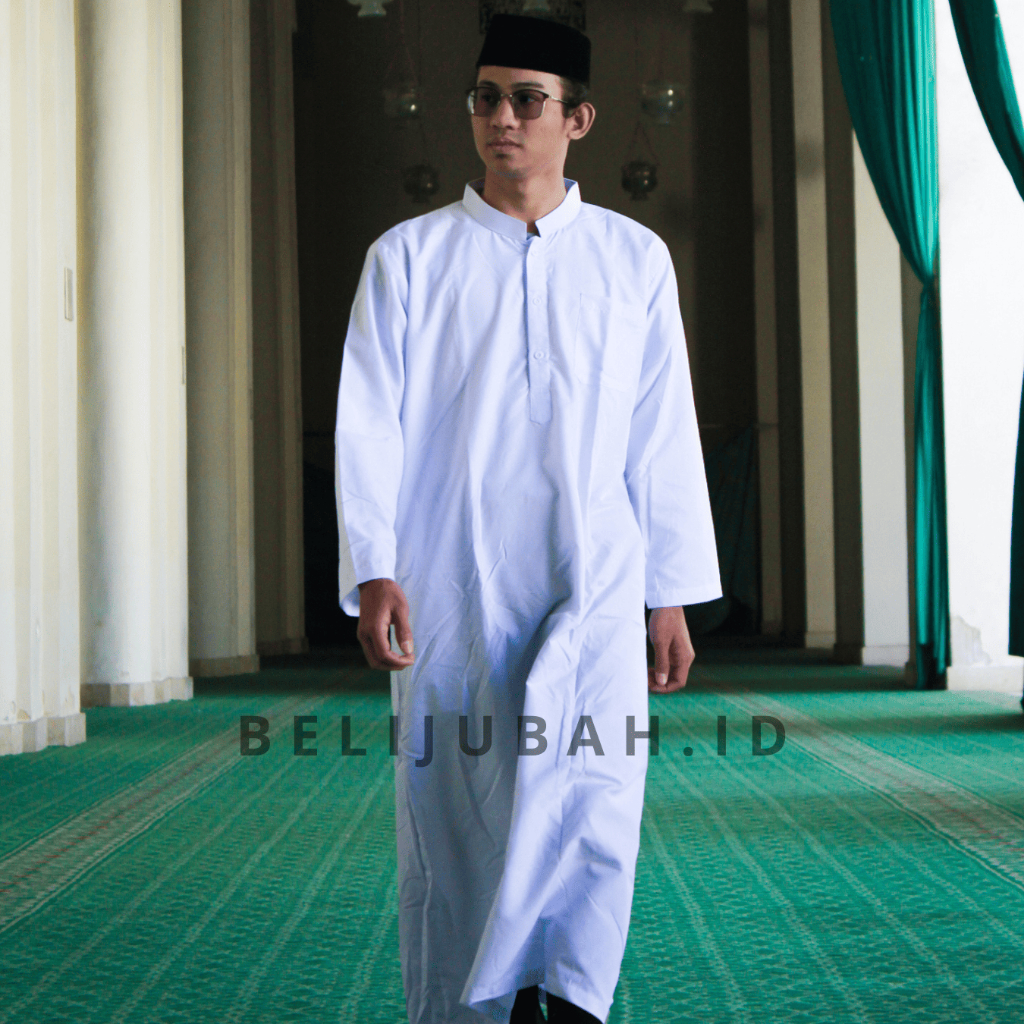 [COD] JUBAH PRIA GAMIS PRIA DEWASA HITAM PUTIH WARNA POLOS MODEL AL HARAMAIN