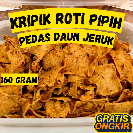 

Keripik Roti Pipih Bumbu Pedas Daun Jeruk Berat 160 gram | Kripik Camilan Viral Food Makanan