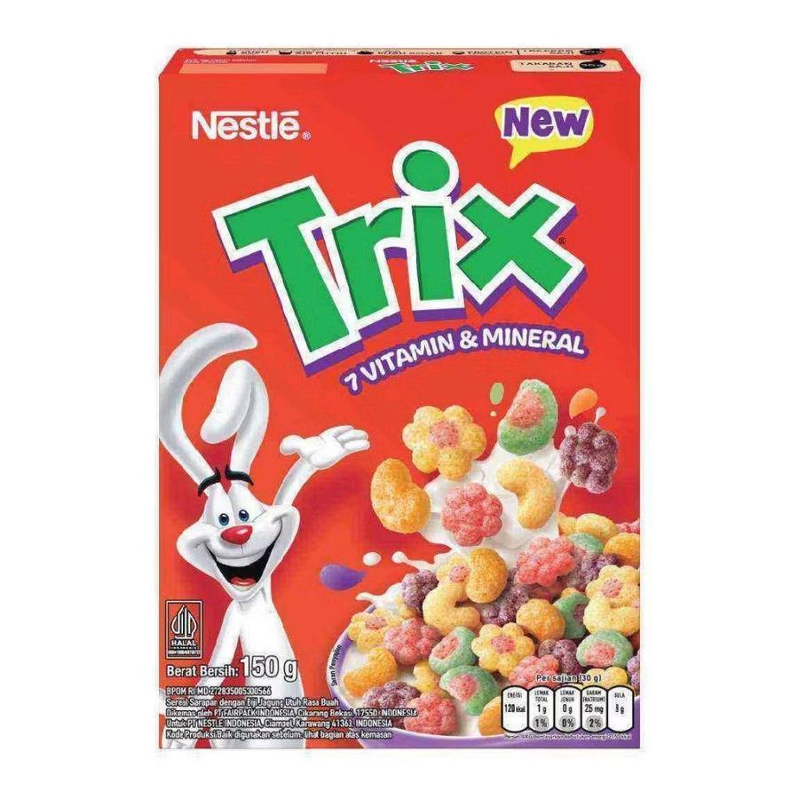 

PROMO NESTLE TRIX Cereal Sereal Biji Jagung Utuh Rasa Buah Corn Fruit 150gr 150 gr gram Murah Termurah Sarapan Anak Sekolah Cemilan Makanan Ringan Instant Instan Seduh susu Vitamin Mineral Usaha Kekinian Viral Ide Jualan UMKM Toko Kelontong Cikibul Sehat