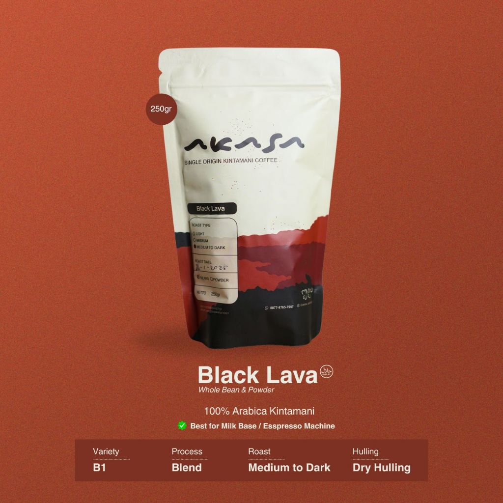 

Akasa Coffee Bean | Black lava