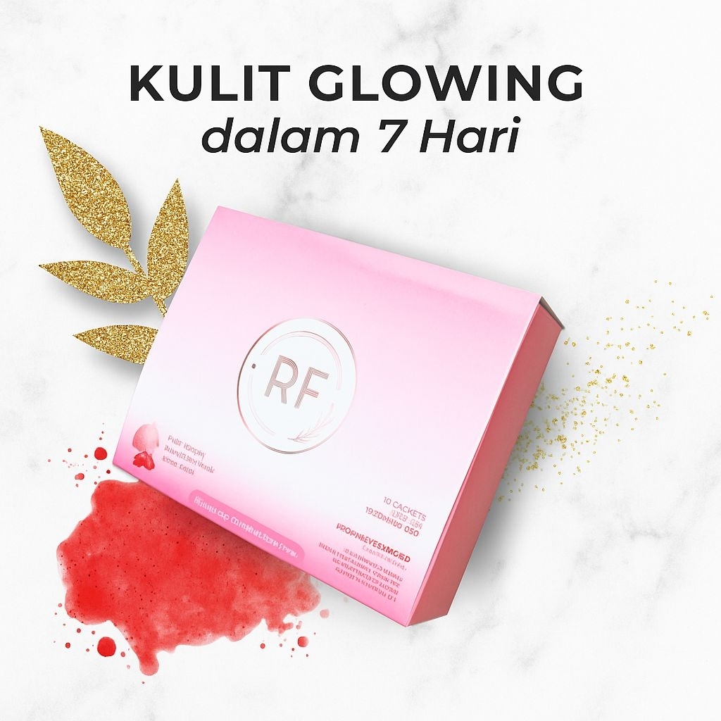 Minuman Collagen RF 10 Sachet – Wajah Glowing, Anti Aging, Jerawat, Flek Hitam – Best Seller