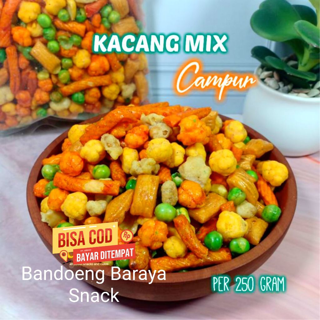 

Kacang Koro Mix campur Jaipong 250g 500g Bandoeng Baraya Snack