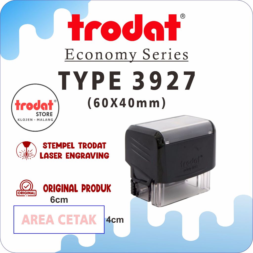 

stempel trodat 3927 (60x40 mm) Stempel toko usaha instansi notaris dll