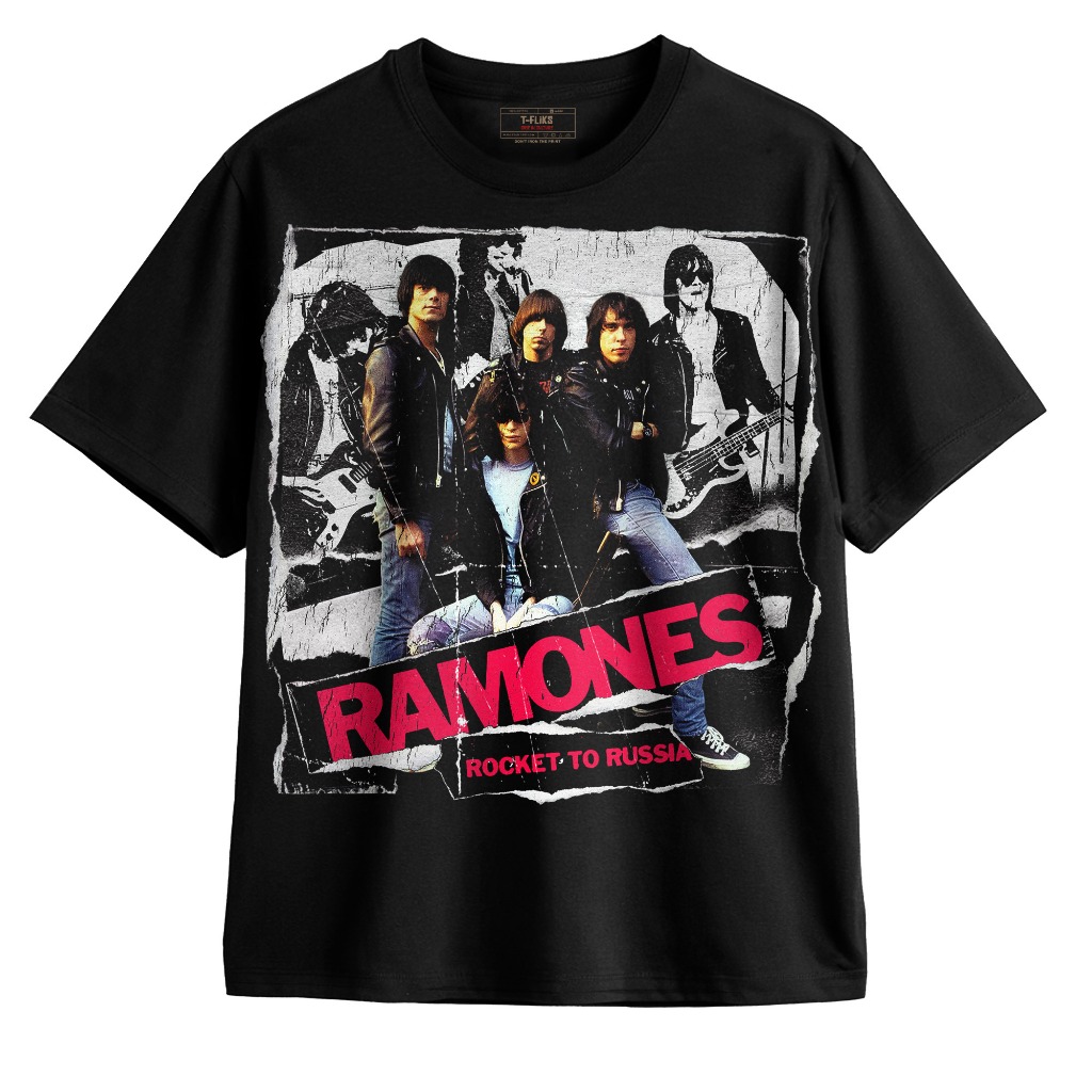Original RAMONES ROCKET TO RUSSIA KAOS BAND TSHIRT OVERSIZE UNISEX HITAM - TFLIKS Unisex Tee