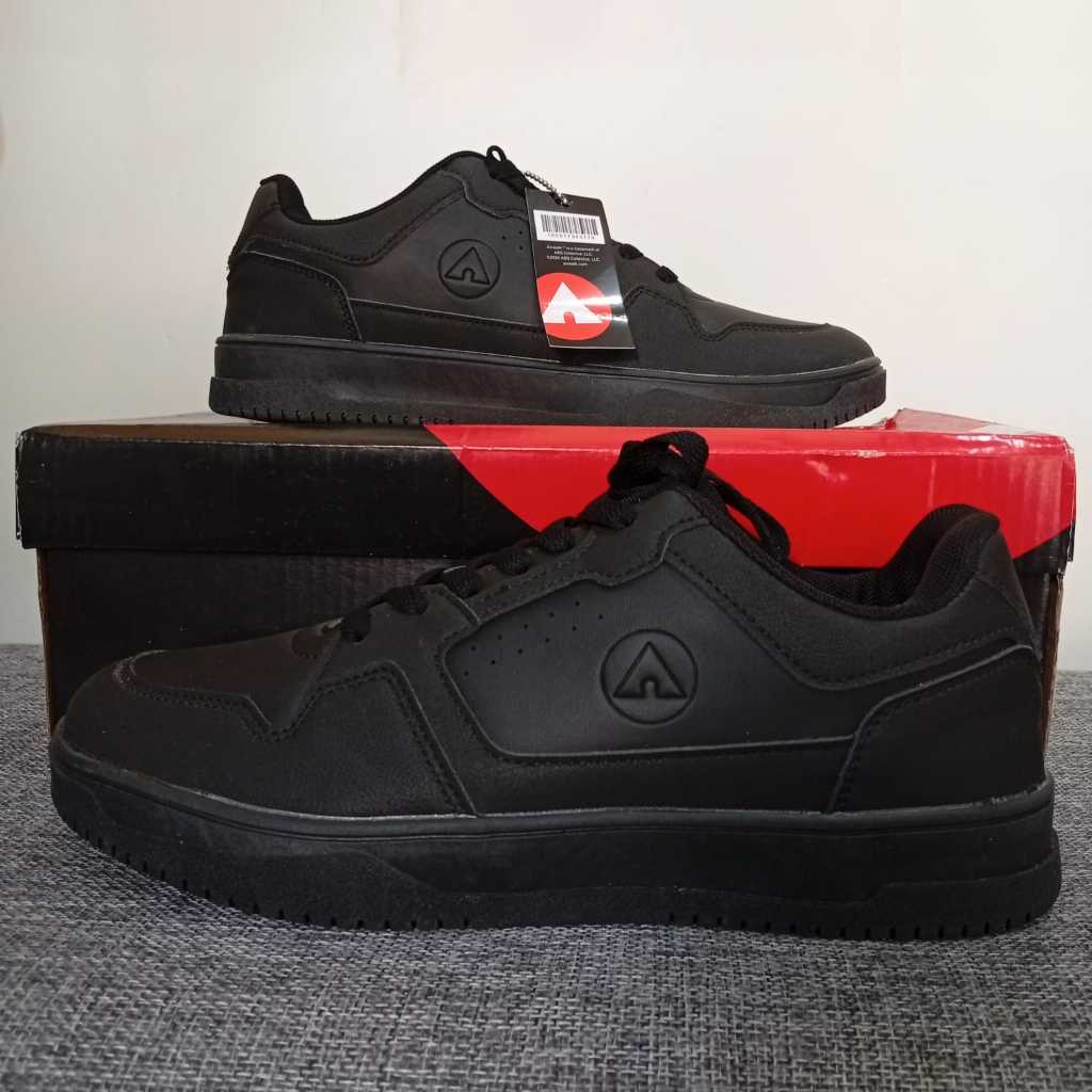 Sepatu Sneakers/Sepatu Sekolah Pria Airwalk Carlos Men's Sneakers Shoes Full Black - ORIGINAL